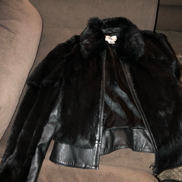 armani exchange fur jacket